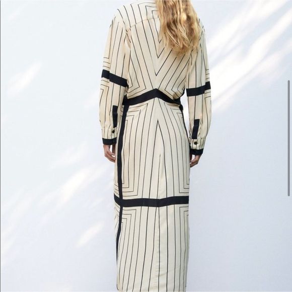 Zara Black and White Striped Dress - Picture 6 of 6